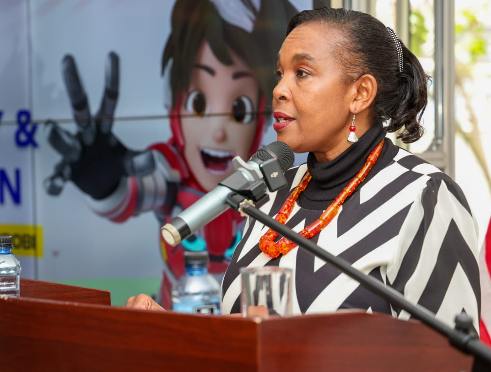 CS Malaysia- Information, Communications and the Digital Economy Cabinet Secretary Dr. Margaret Ndung’u speaking as the Chief Guest during the ceremony of commemorating the 67th Anniversary of the Independence of Malaysia, held in Nairobi. Photo by Beverlyne Musili.