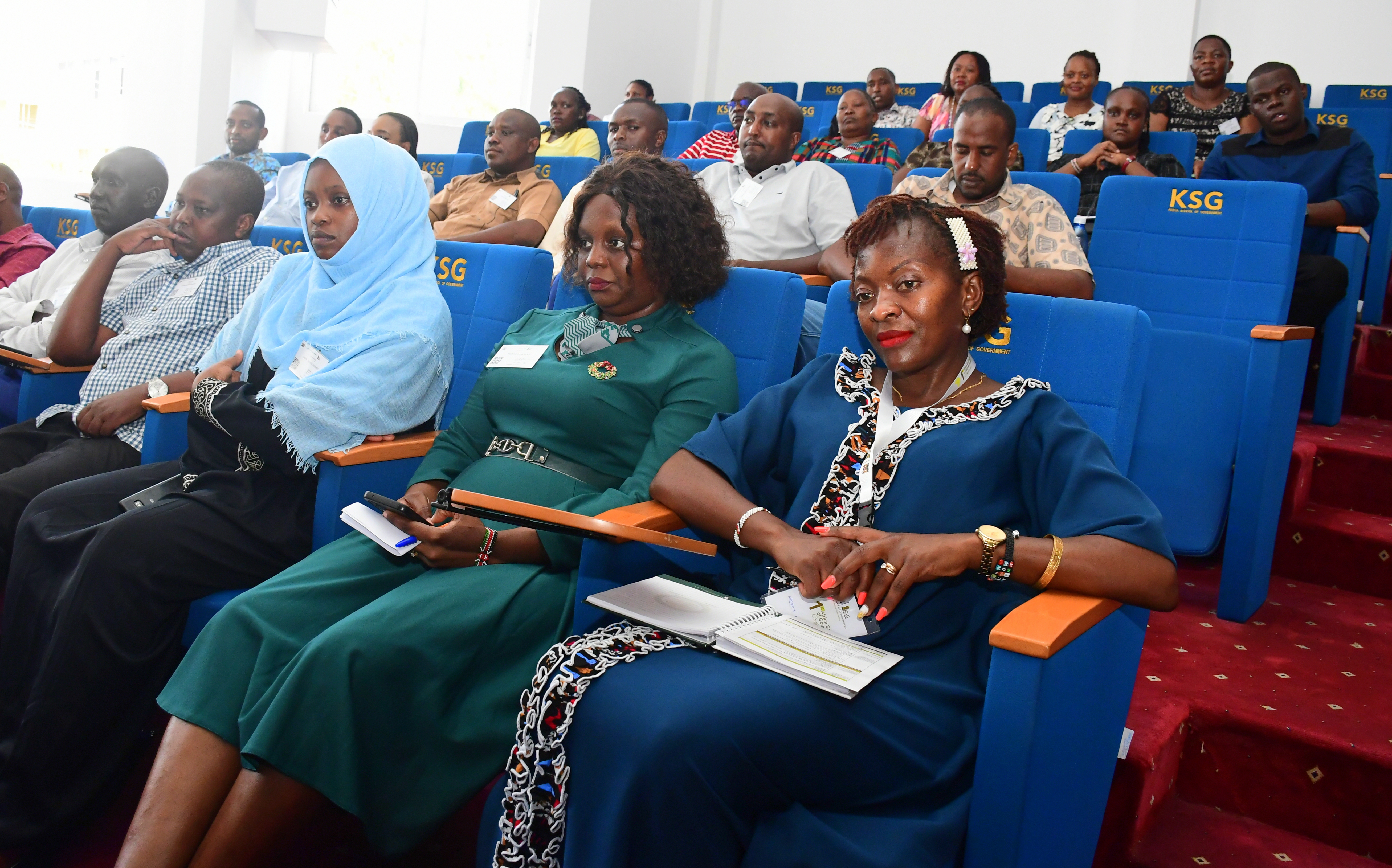 Delegates drawn from across Africa follow proceedings during the opening of the 1st African Schools of Governance Conference at Kenya School of Government (KSG), Mombasa. 