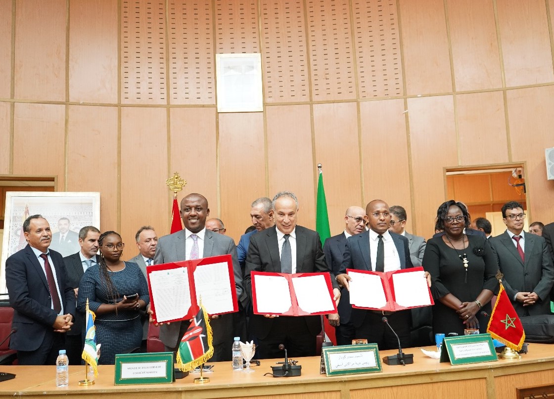 Governor Mutula Kilonzo Jr (3rd left) in Marrakech City Morocco where he signed a partnership on development project.