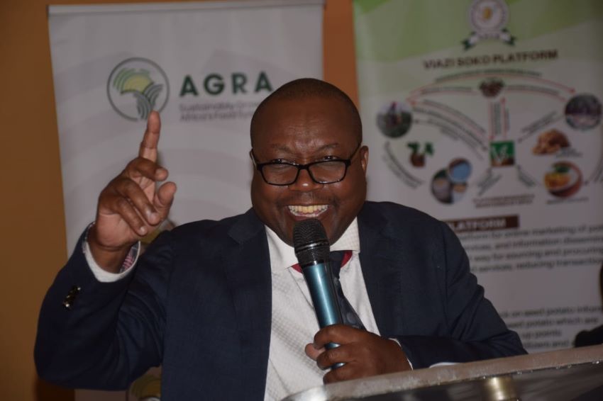 Director of Crop Resources Management in the State Department for Agriculture and Livestock Development, Mr Douglas Kangi. He says  the government has set several initiatives and regulations for potato packaging and selling of potatoes in kilograms, which have helped farmers maximize profits from their produce.  Picture/Anne Mwale