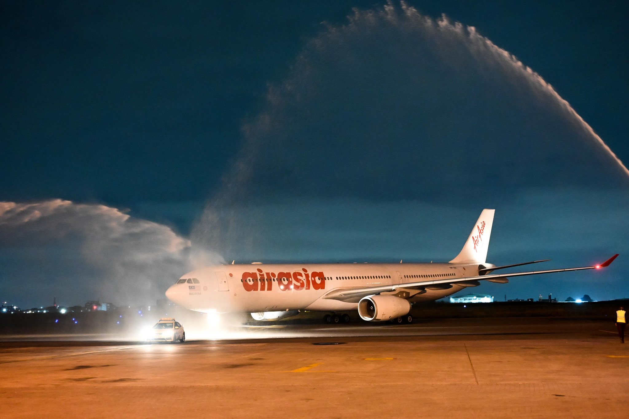 Kenya  takes a major step in enhancing its connectivity to the Asia-Pacific region with  the arrival of AirAsia X’s maiden flight from Kuala Lumpur to Nairobi. Photo/Courtesy