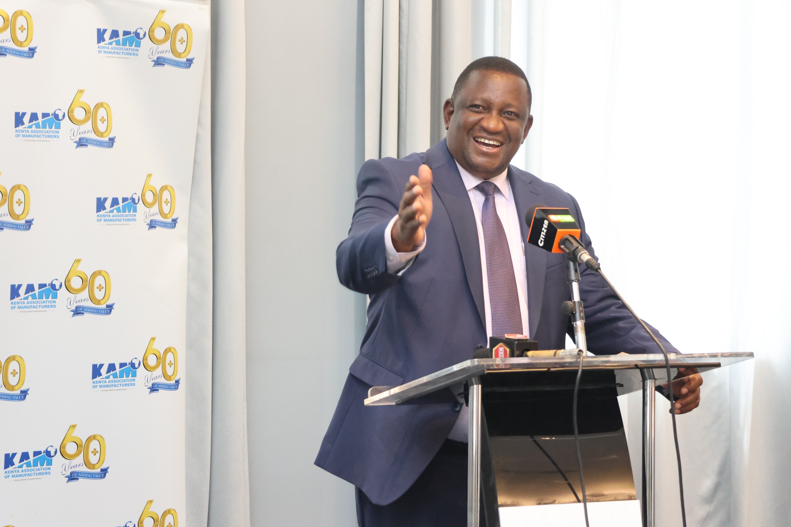 Ministry of Investment, Trade and Industry then  Cabinet Secretary Salim Mvurya speaking during the  De-regulation Reform Agenda event held at a Nairobi  Hotel.