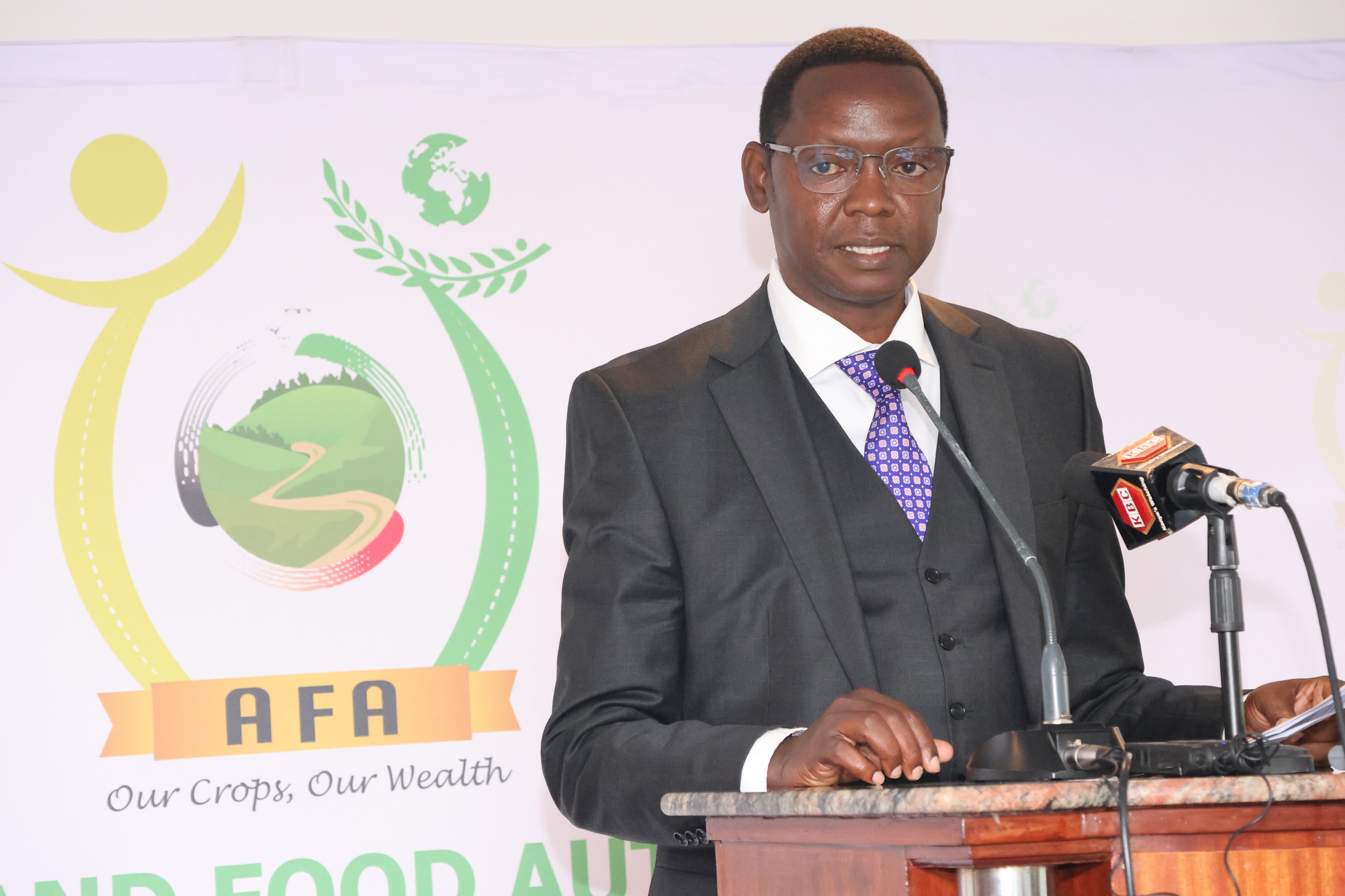 Agriculture and Food  Authority (AFA)  Director General (DG)  Dr. Bruno Linyiru. PHOTO:  JOSPEH NG’ANG’A. 