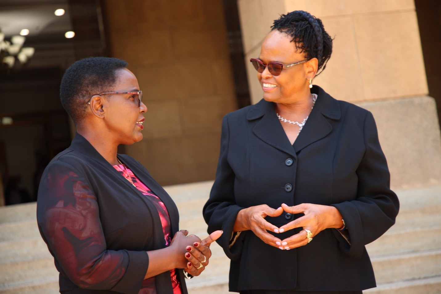 Correctional Services Principal Secretary Dr. Salome Beacco with Chief Justice Martha Koome.