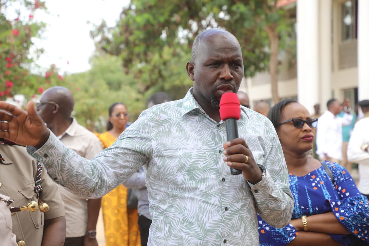 The Cabinet Secretary for Interior and National Administration, Kipchumba Murkomen, speaking after the end of a Jukwaa la Usalama forum at Mwatate, Taita Taveta.