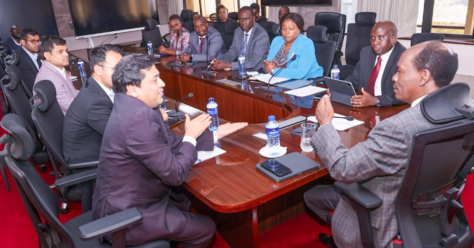 CS  Kabogo chairs meeting with Indian delegation at the  ministry headquarters.