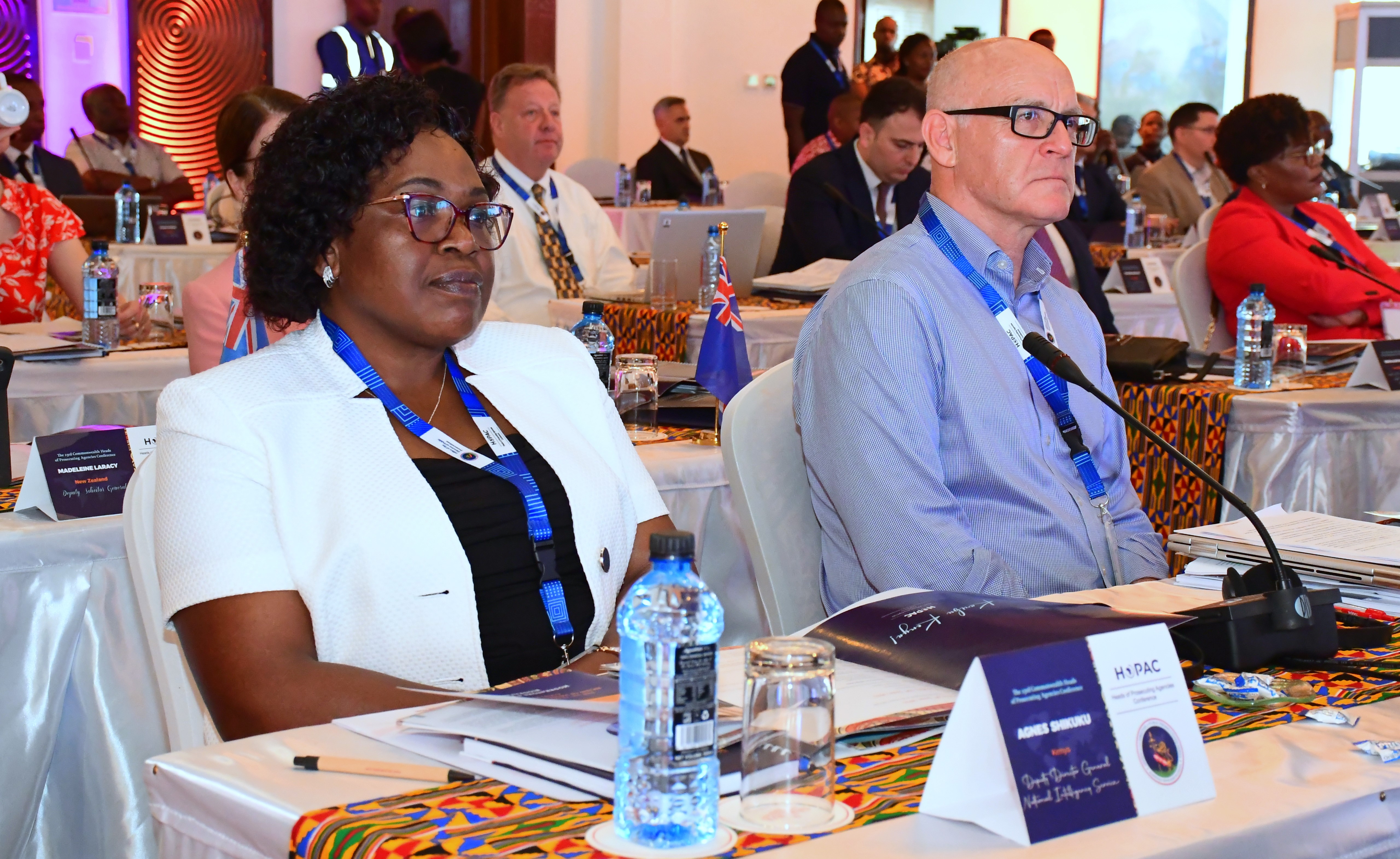 A section of the delegates in attendance follows proceedings during the 23rd commonwealth heads of prosecuting agencies conference (HOPAC) at Sarova White sands Hotel, Mombasa.