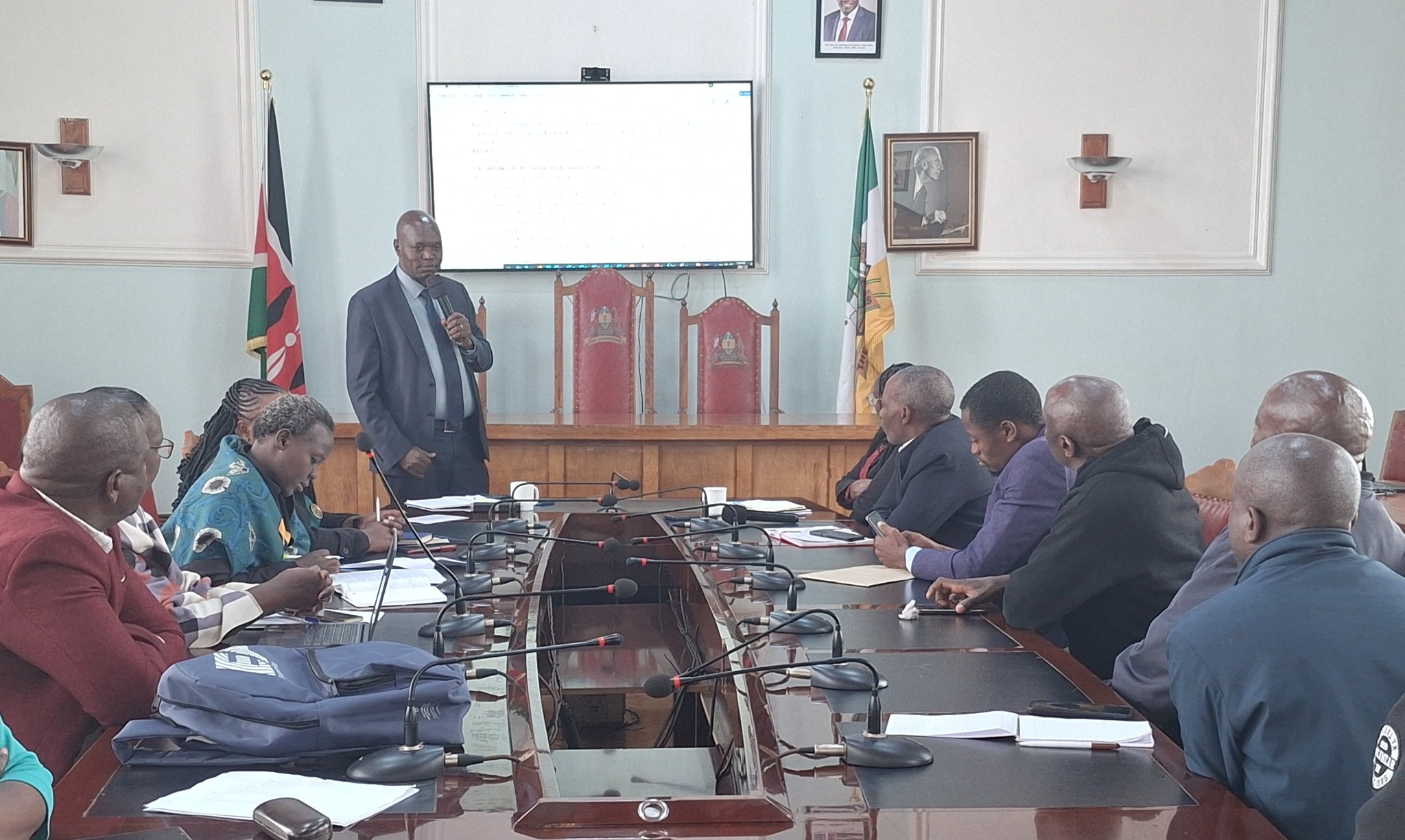 Uasin Gishu County Executive Committee Member (CECM) for Lands, Physical Planning, Housing and Community Development, Edward Sawe.