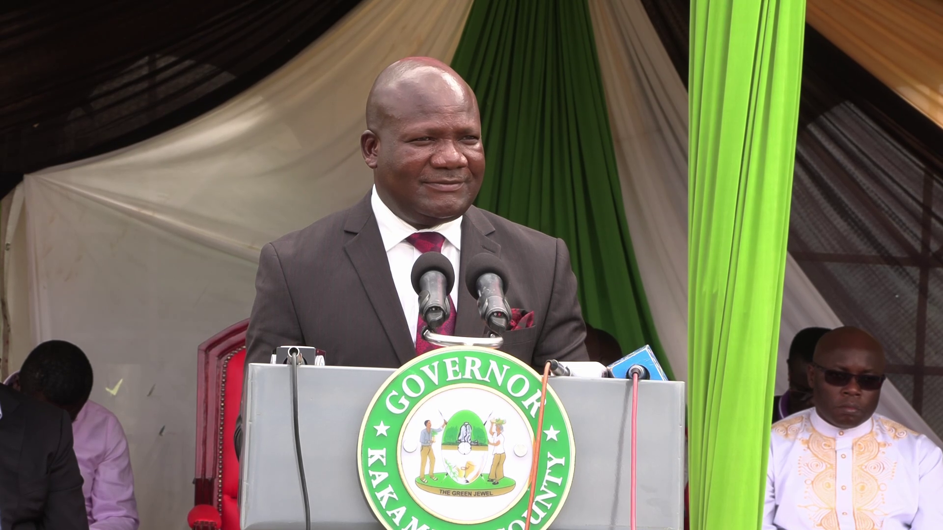 Kakamega Governor Fernandes Barasa speaking during the launch of the construction of a Maternity wing at Likuyani Level Four Hospital.