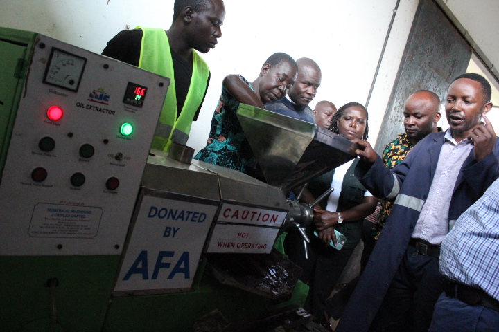 The newly launched milling machine at Muluanda ginnery. The machine with a milling capacity of 80 kg per hour will help add value chain in cotton and improve farmers’ profit.