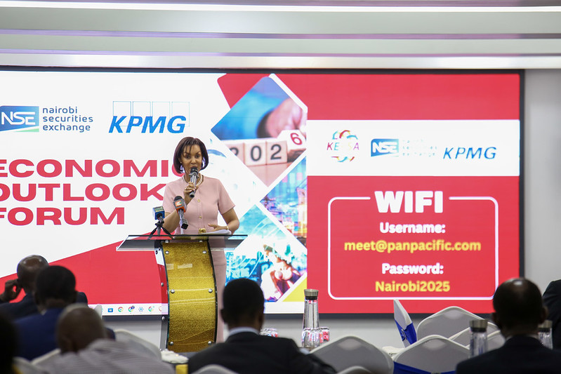 Brenda Mbathi, Vice Chair of KEPSA during the the 2026 Economic Outlook Forum in Nairobi. Photo/Courtesy