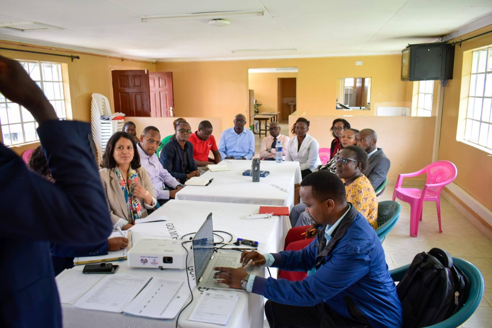 A meeting between officials from Nakuru County Department of Health and a delegation from Johnson & Johnson to deliberate on the mental health referral pathway from the community to health facilities.