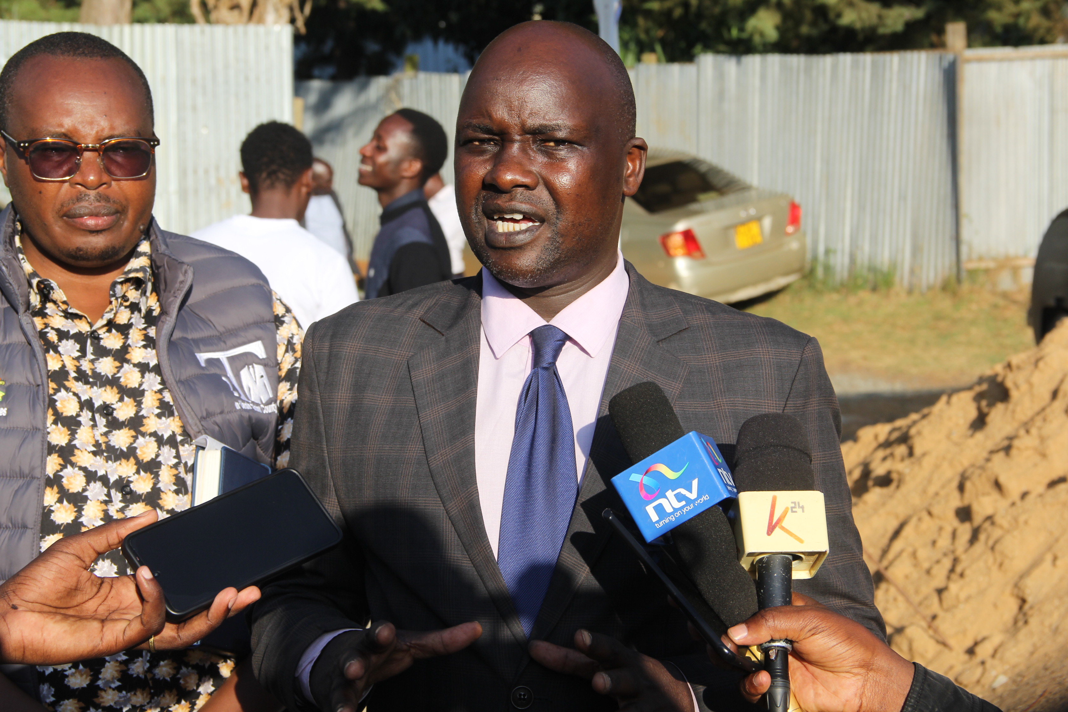 Uasin Gishu CECM Trade, Industrialization, Tourism, Cooperatives and Enterprise development Dr. Philip Chebunet speaking in an interview during the regional launch Of Coffee Revitalization Programme at the Rift Valley Technical Training Institute (RVTTI)