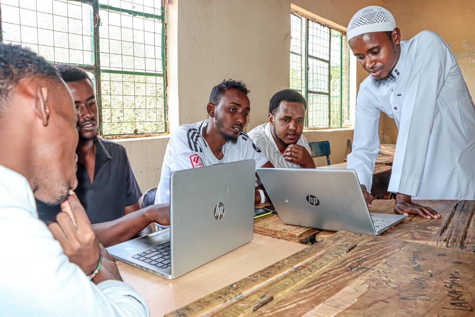 Participants undergo practical digital skills training during the Digital Literacy Bootcamp at Wajir Girls Secondary School in Wajir County.