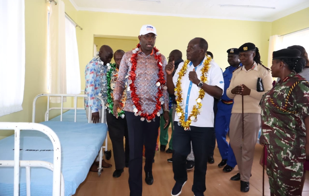 Principal Secretary for Medical Services Dr Ouma Oluga, Vihiga County Governor Dr Wilberforce Khasilwa Ottichilo and Vihiga Woman Representative Dorcas Adagala during the commissioning of Mulele Level 3 Hospital in Lugaga Ward, Vihiga County. Photo by Victor Zedy.