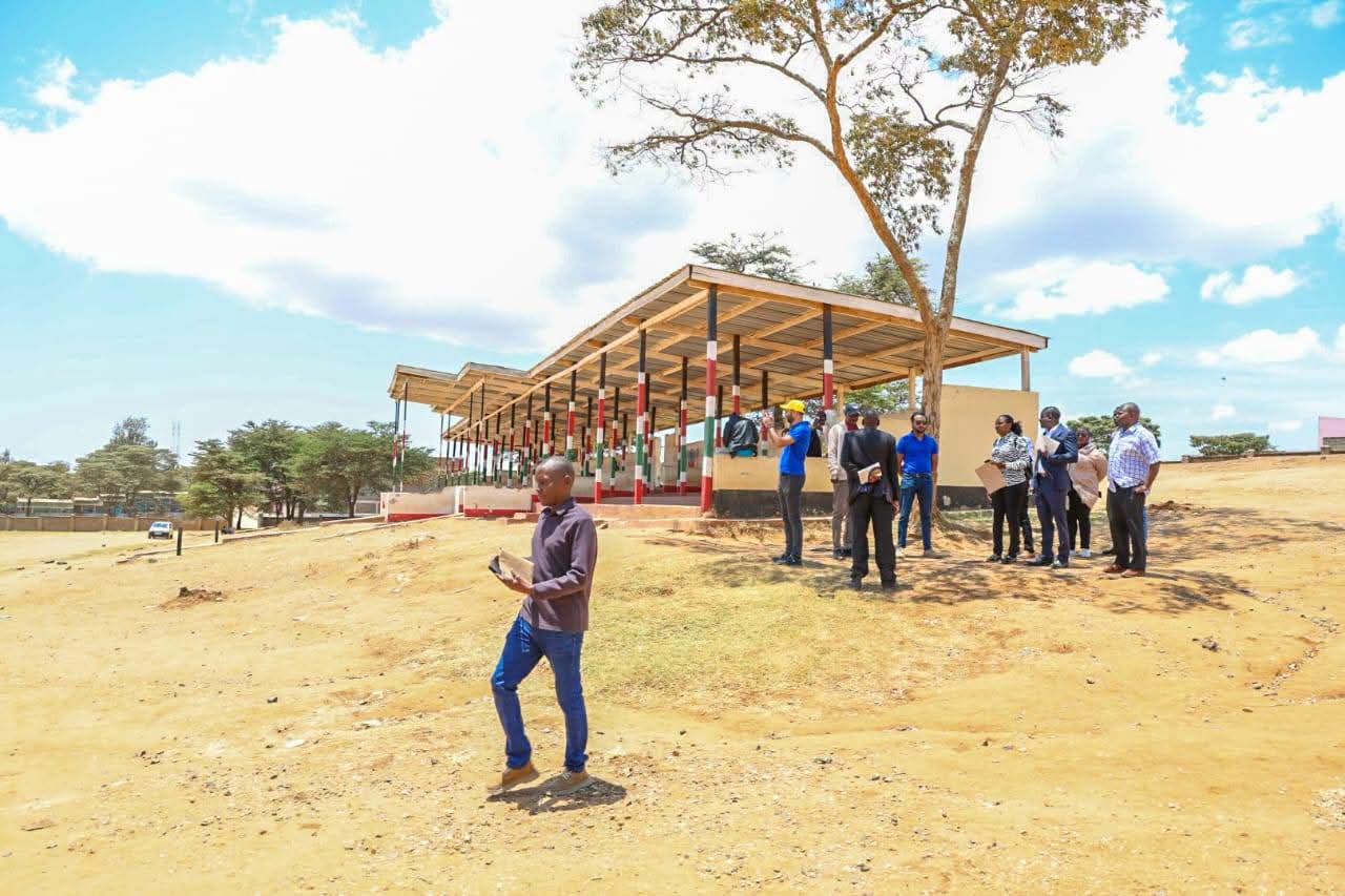 Photo of the current dias at the Kenyatta stadium in Maralal town where dignitaries sit during national and local events. The dias was constructed in late 1980s and has undergone various repairs.