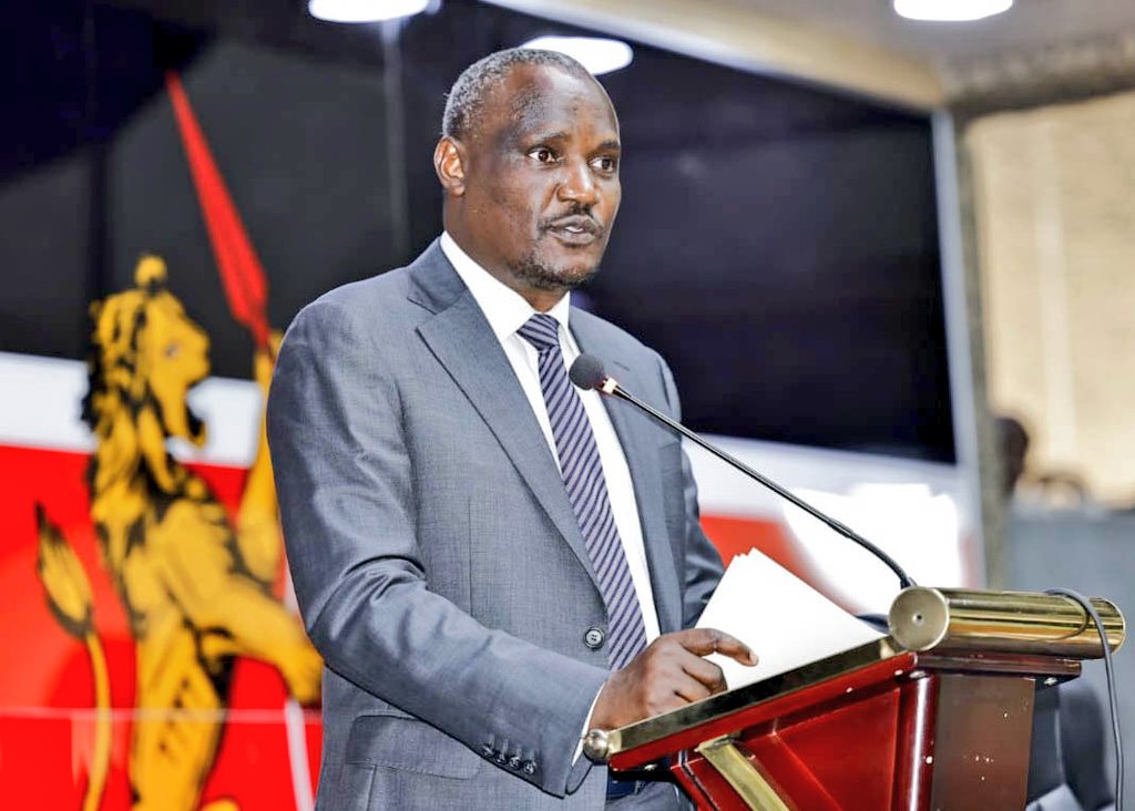 Cabinet Secretary for National Treasury and Economic Planning John Mbadi speaking at the launch of the Economic Survey 2025 report held the Kenyatta International Convention Centre.