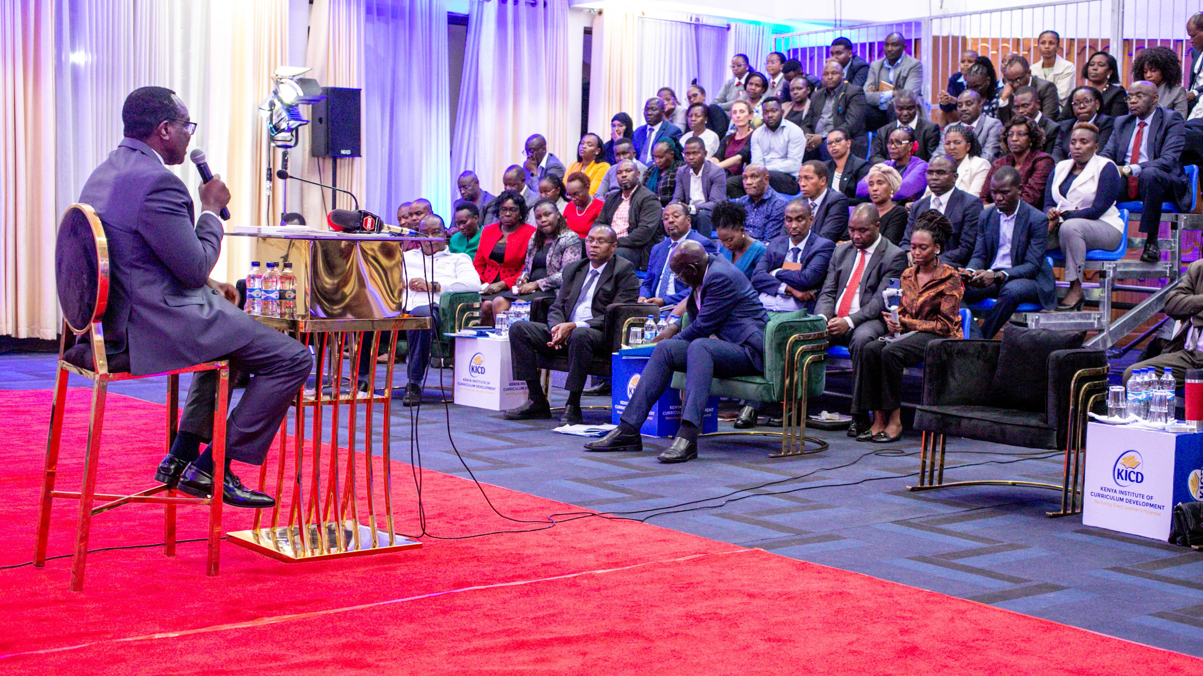 ducation Cabinet Secretary Julius Migos Ogamba during a stakeholder engagement on CBC at the Kenya Institute of Curriculum Development 