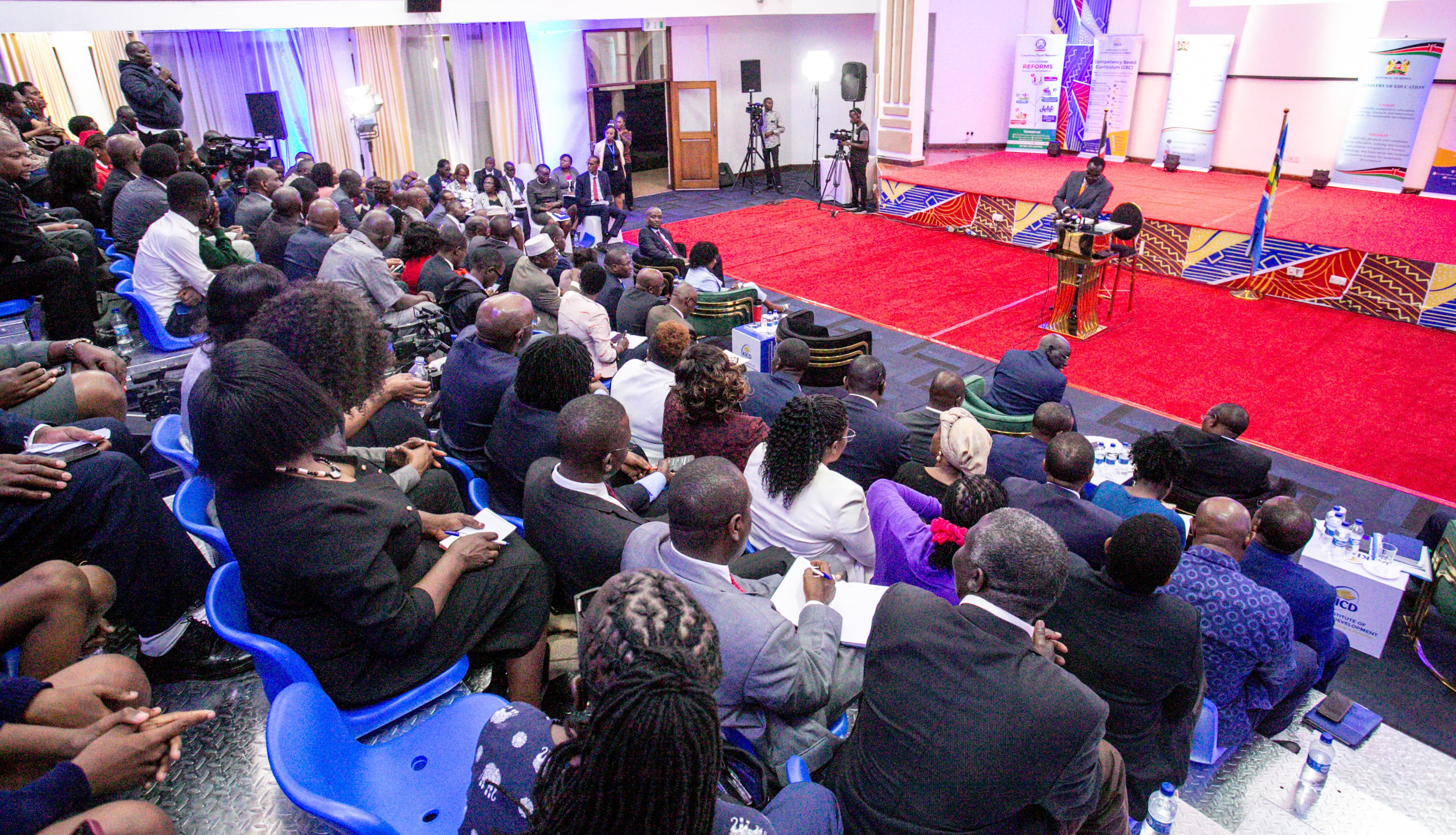 ducation Cabinet Secretary Julius Migos Ogamba during a stakeholder engagement on CBC at the Kenya Institute of Curriculum Development 