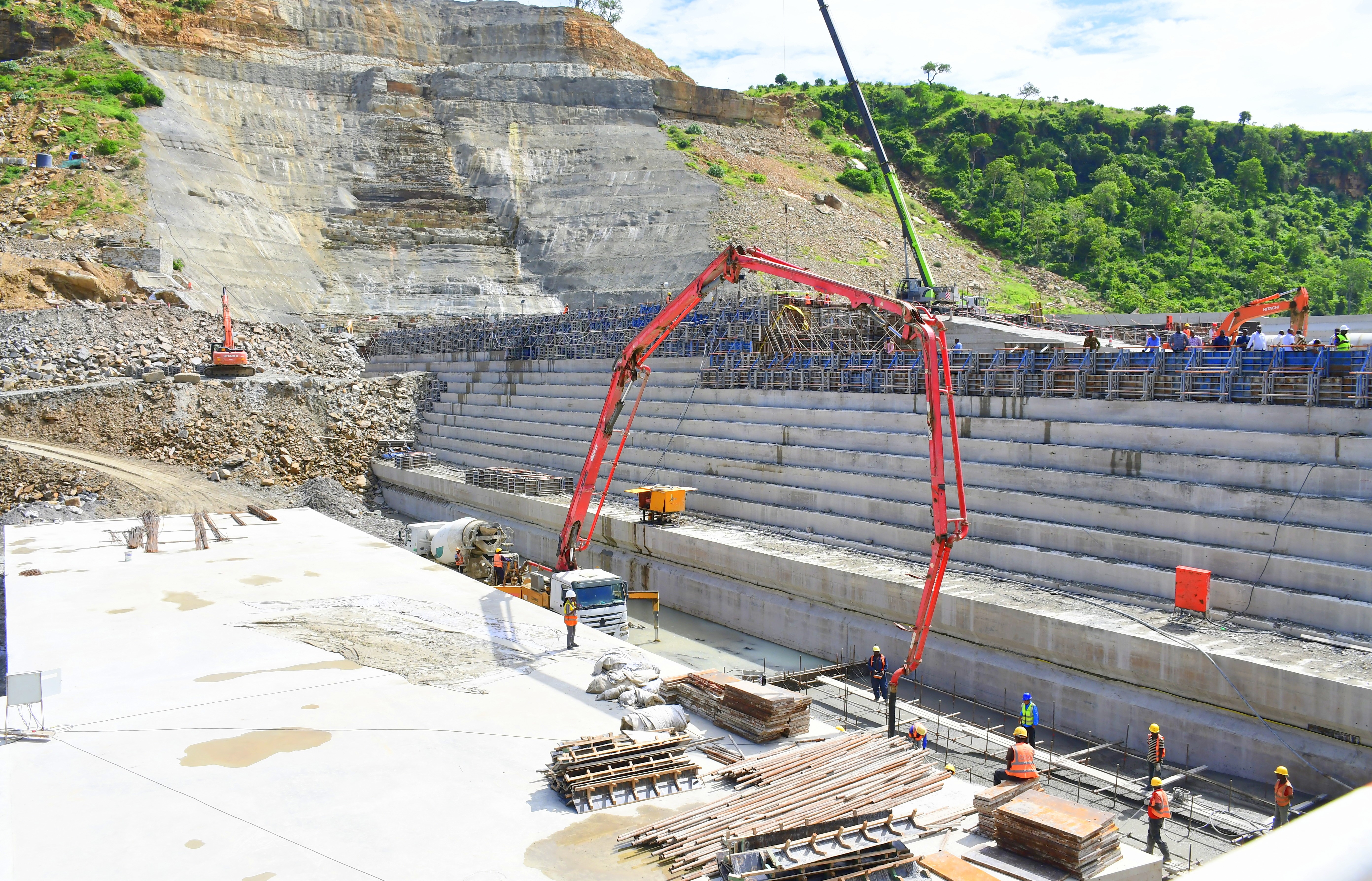 A general view of the work in progress at the multi-billion-shilling Mwache Dam in Kinango Sub-County, Kwale.