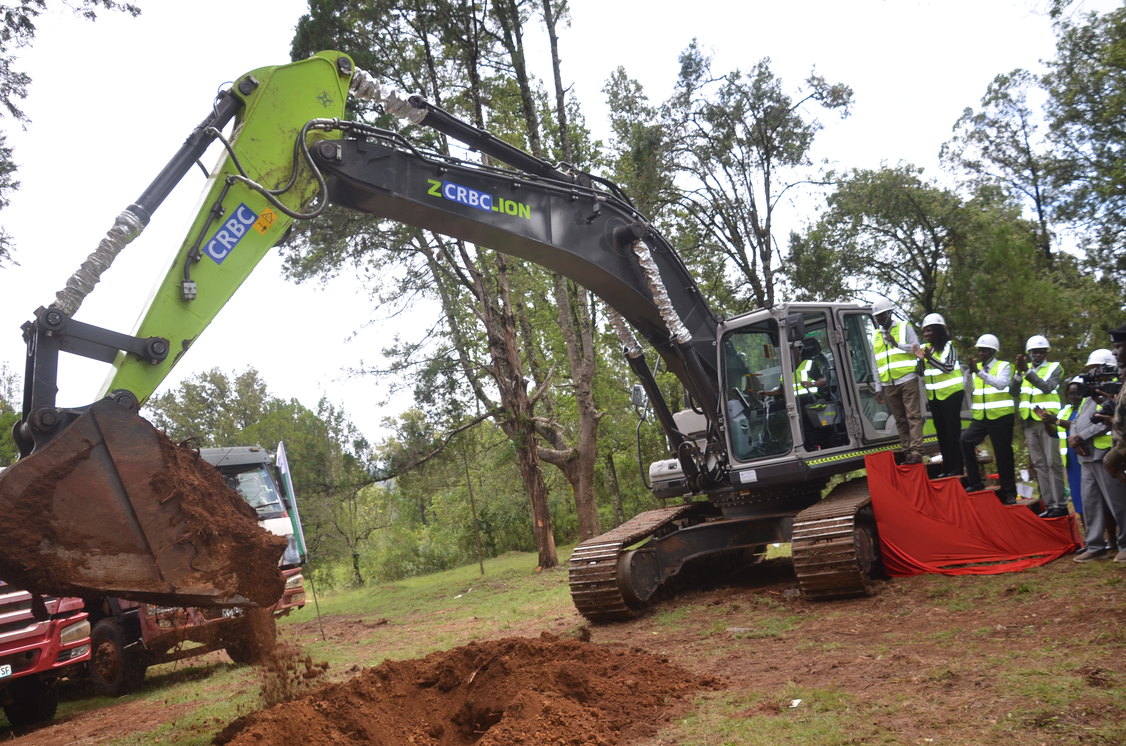 Defense Cabinet Secretary Soipan Tuya breaks ground for the construction of Kabarnet University College at the main campus site in Kabarnet town.
