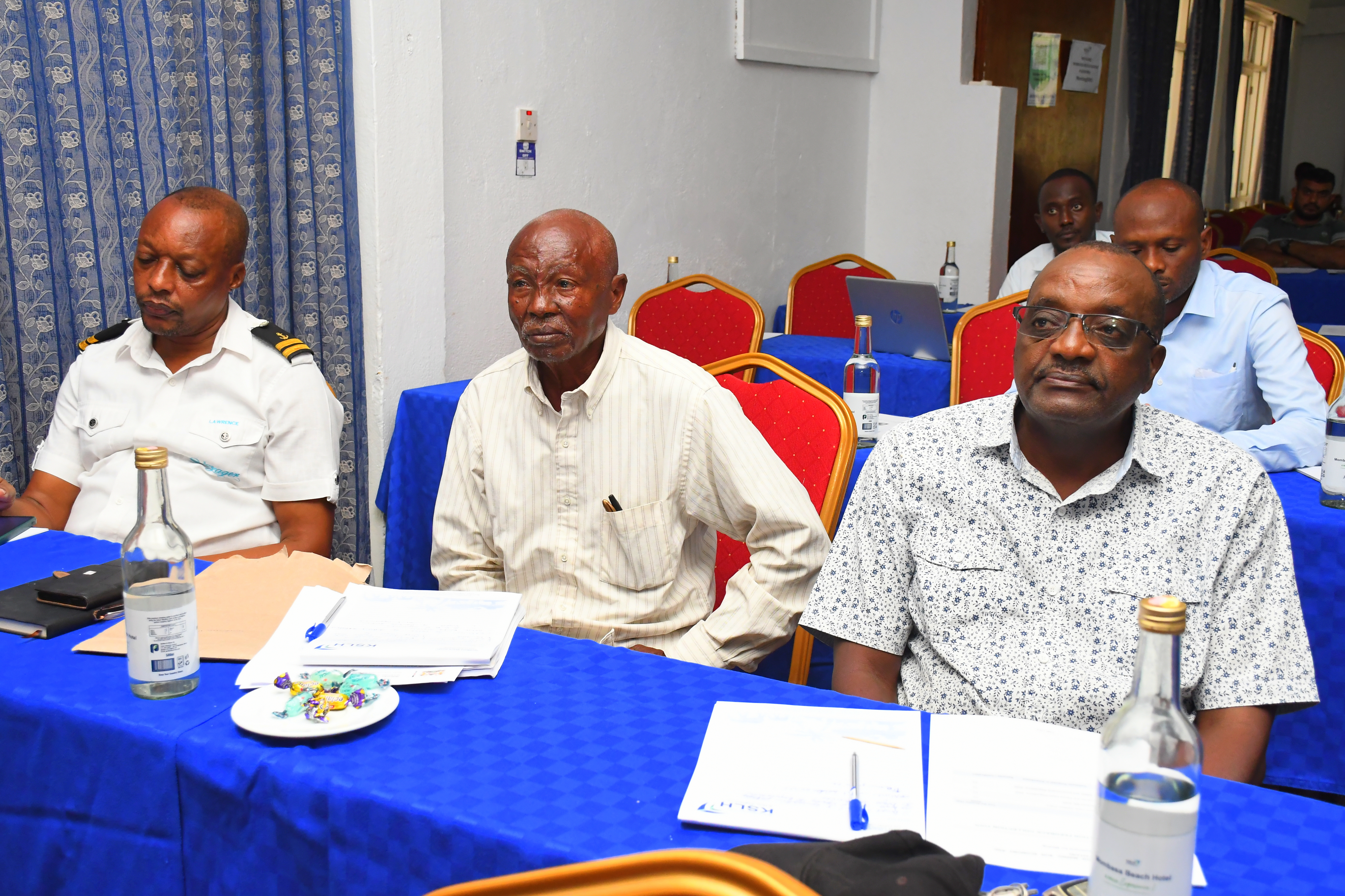  Residents follow proceedings during a public participation forum on proposed amendments to mining legislation and regulations at Mombasa Beach Hotel in Nyali, Mombasa County.
