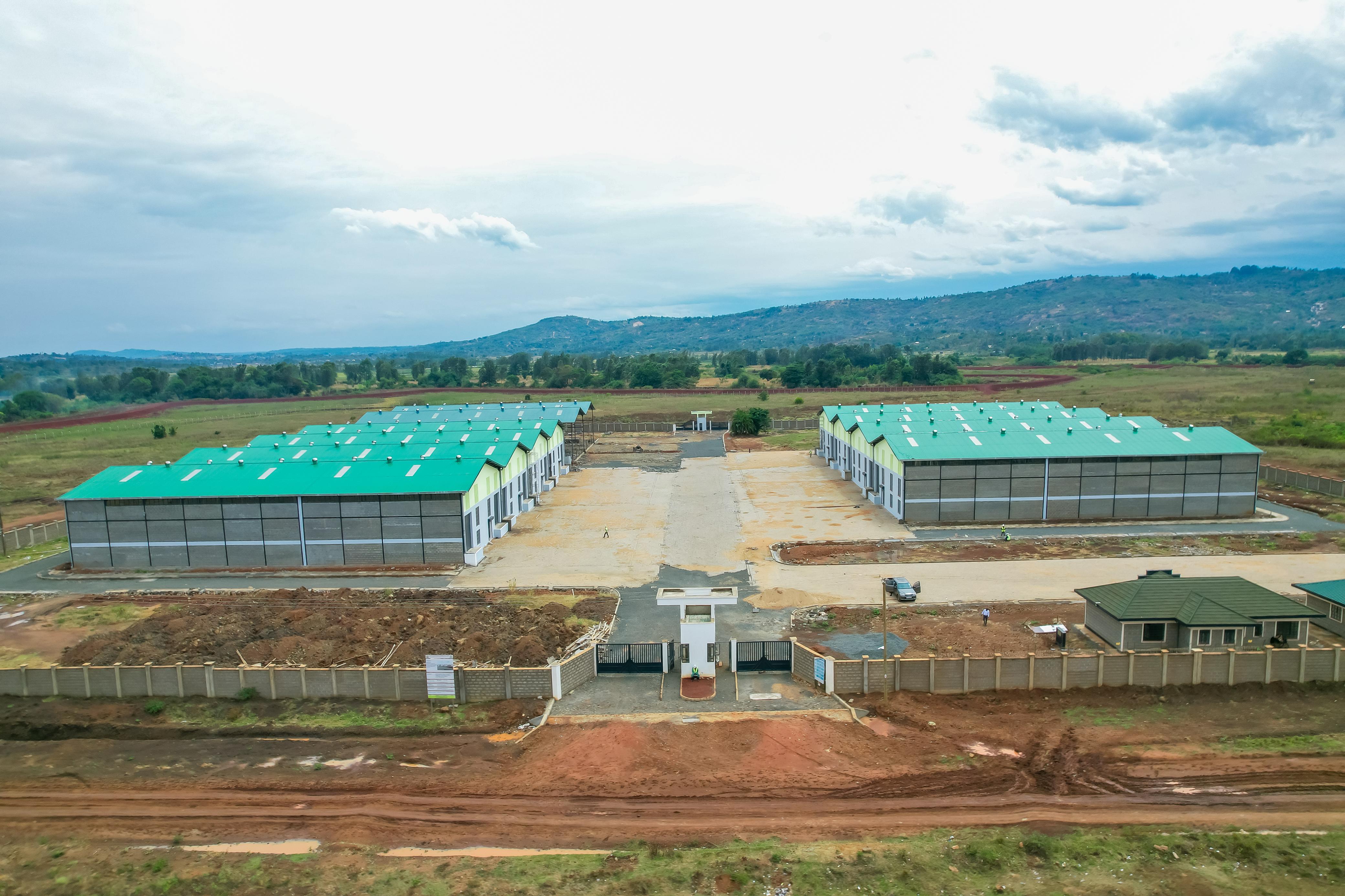The aerial view of the County Aggregation and Industrial Park project in Sagana
