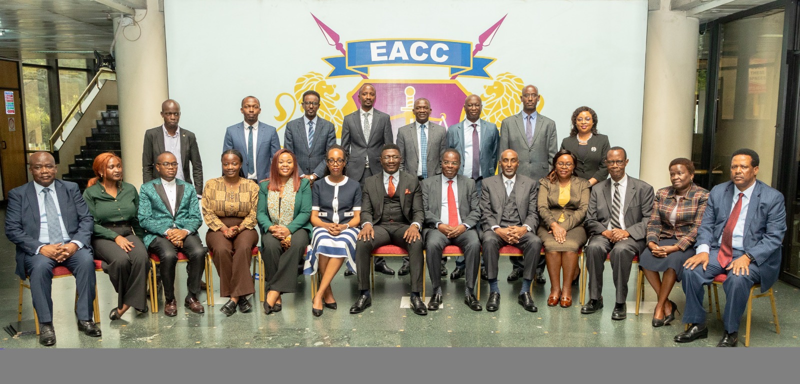EACC, NYC officers pose for a group photo after signing MOU
