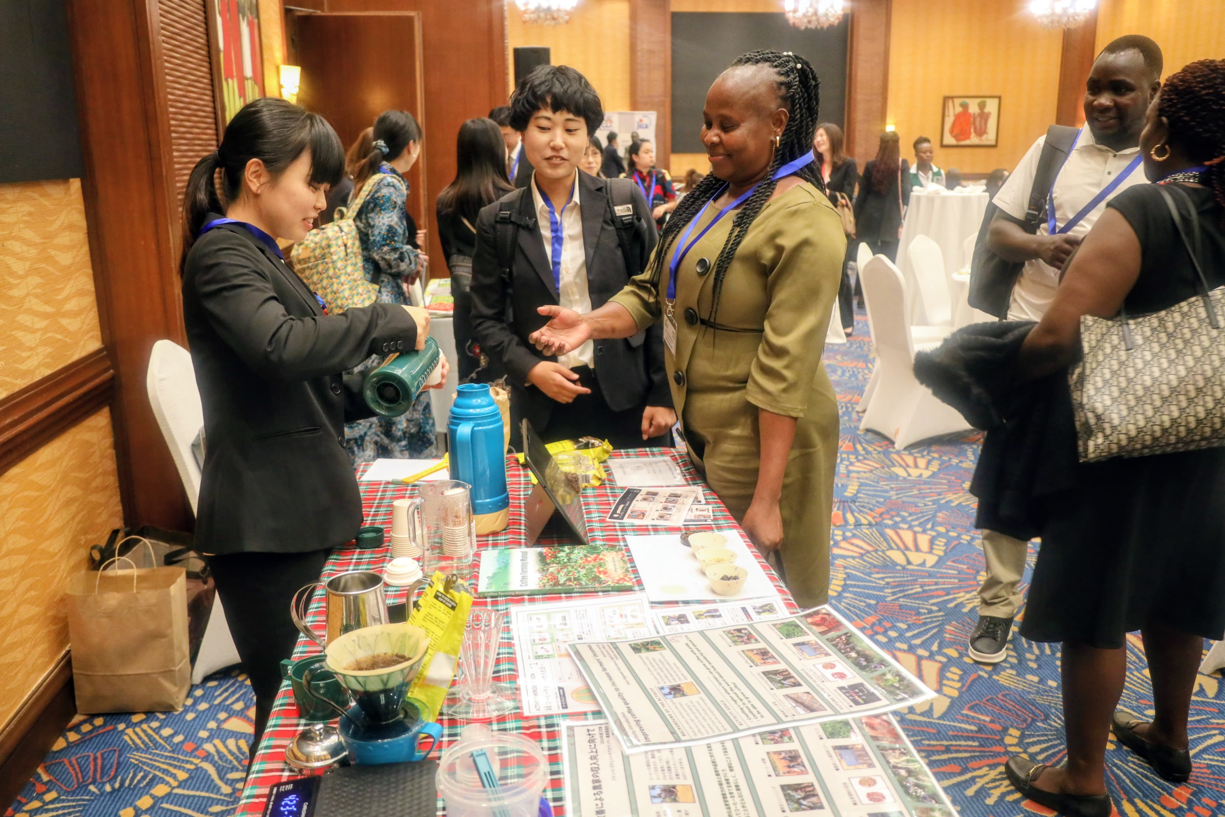 A traditional Japanese sorghum tea being presented during the Japan International Cooperation Agency (JICA) Volunteer programme 60th Anniversary