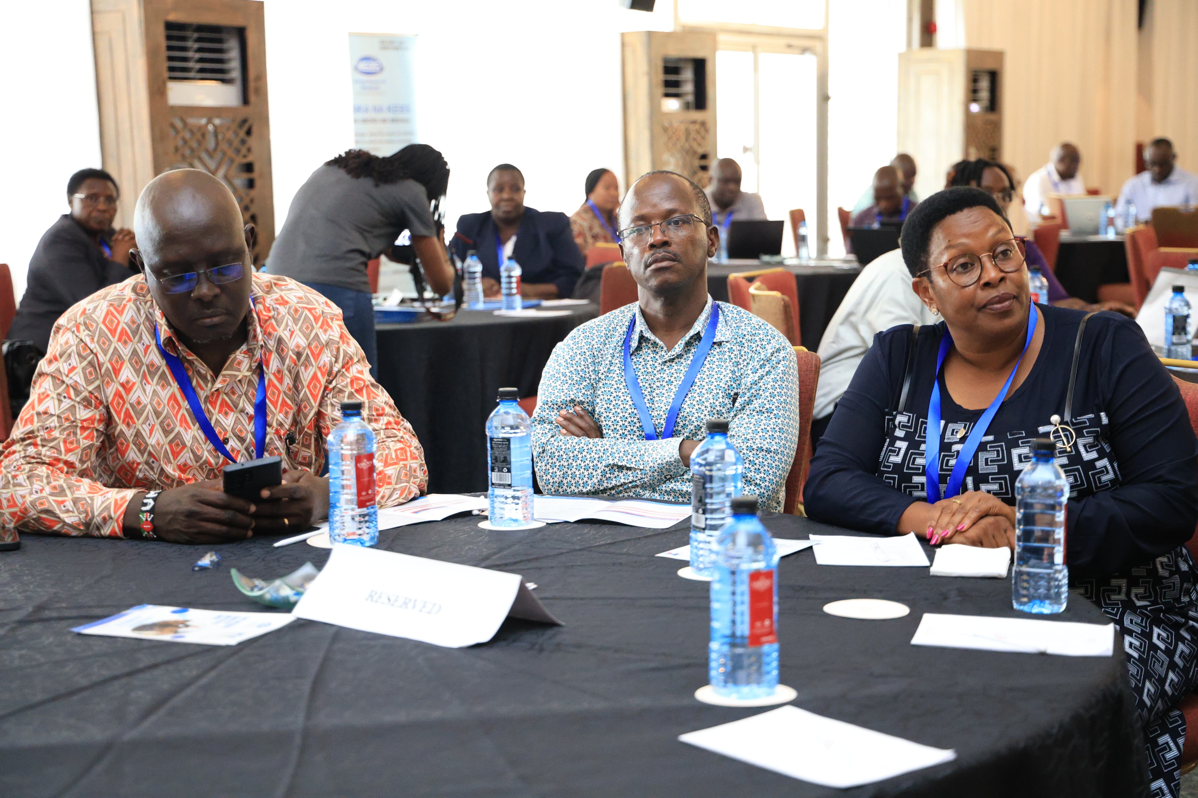 A section of delegates follows proceedings during the 5th Regional Quality Conference in Mombasa.