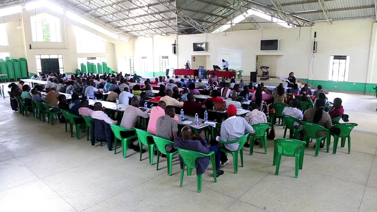 JSS tutors undergoing a 4-day training workshop at Mulango girls secondary schools in Kitui county.
