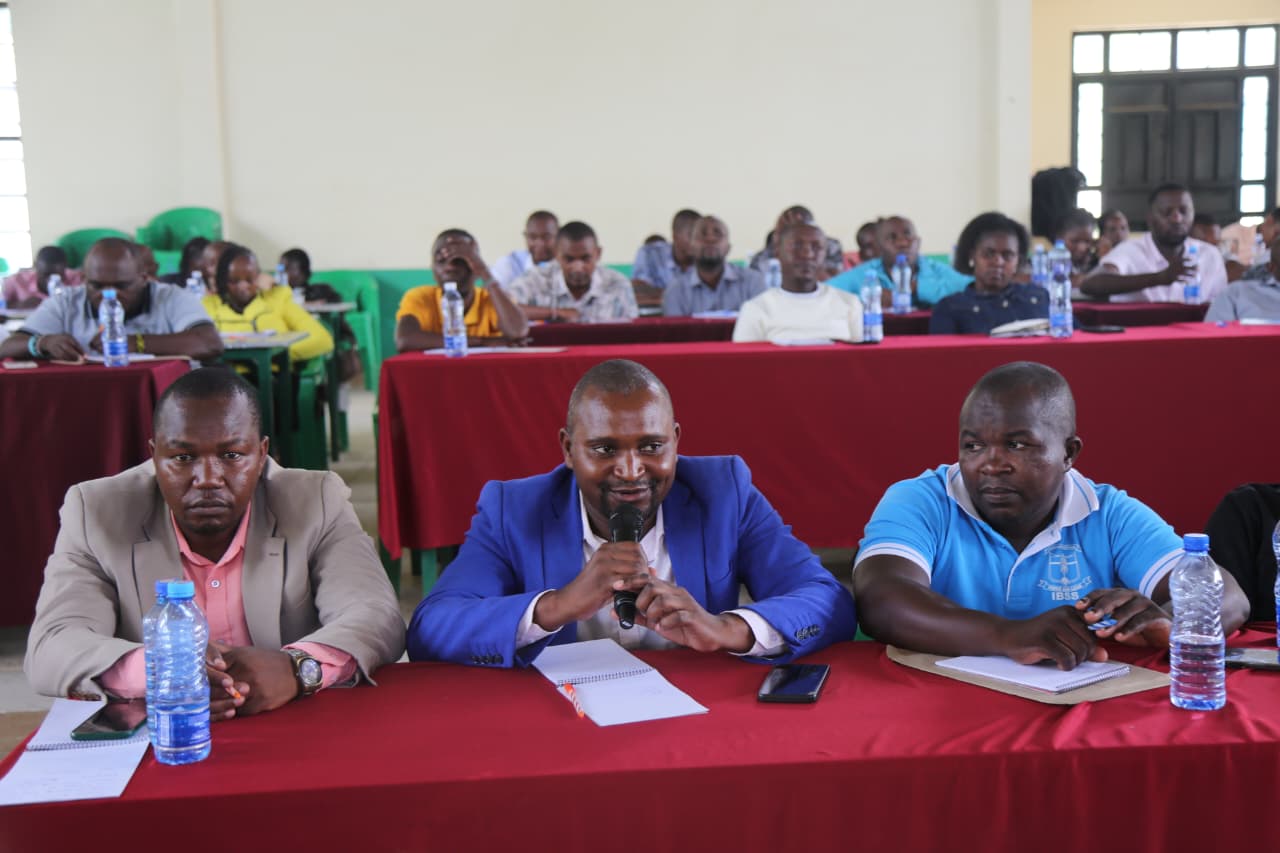 JSS tutors undergoing a 4-day training workshop at Mulango girls secondary schools in Kitui county.