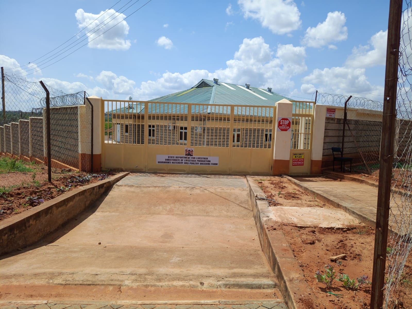 Entrance to the Marimanti hatchery project, Tharaka South Sub County. Photo by Beatrice Mwende.