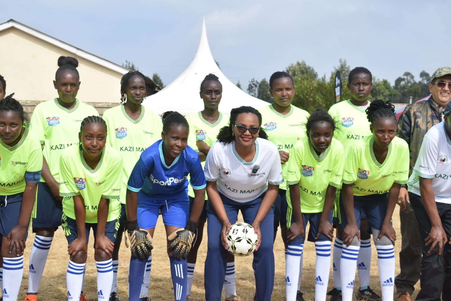 Buuri MP Rindikiiri Mugambi, Forestry PS Mugambi Gitonga, Diaspora Affairs PS Roseline Njogu during the launch of the tournament. PHOTO/Dickson Mwiti)  ‎