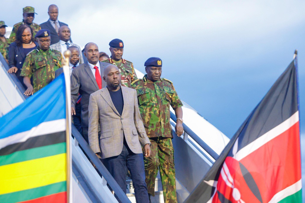 National Police Service officers returning home after completing a highrisk international peace support mission in Haiti under the Multinational Security Support framework.