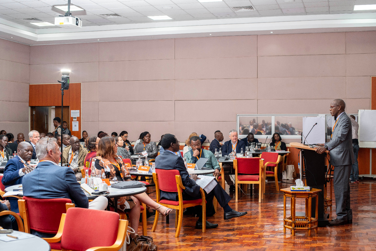 Director of Veterinary Services Dr. Allan Azegele speaking during a highlevel workshop on improving livestock disease detection which was convened in Nairobi.