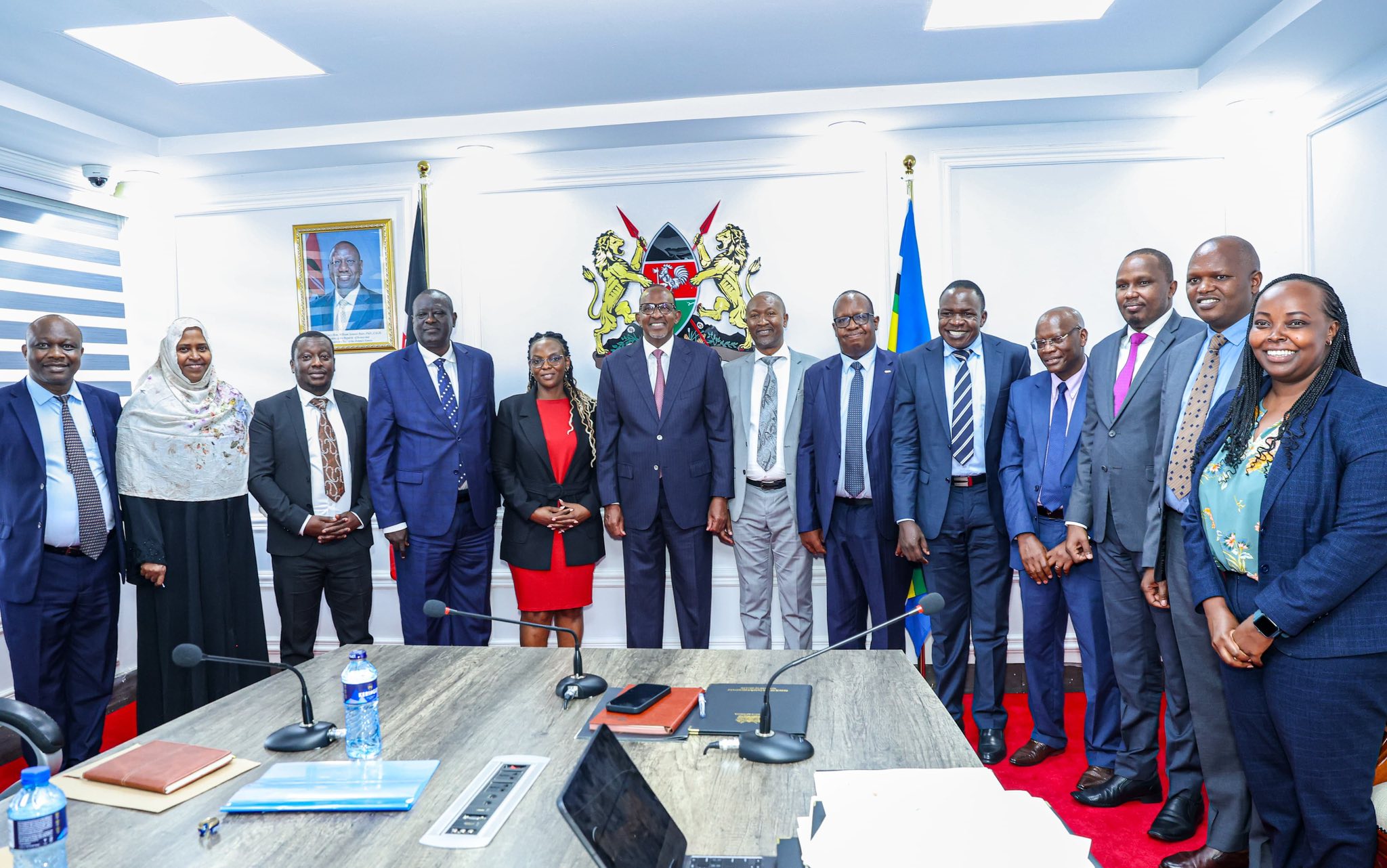 Stakeholders in the health sector during the signing of a cooperation framework to accelerate delivery of the National Equipment Service Programme (NESP)