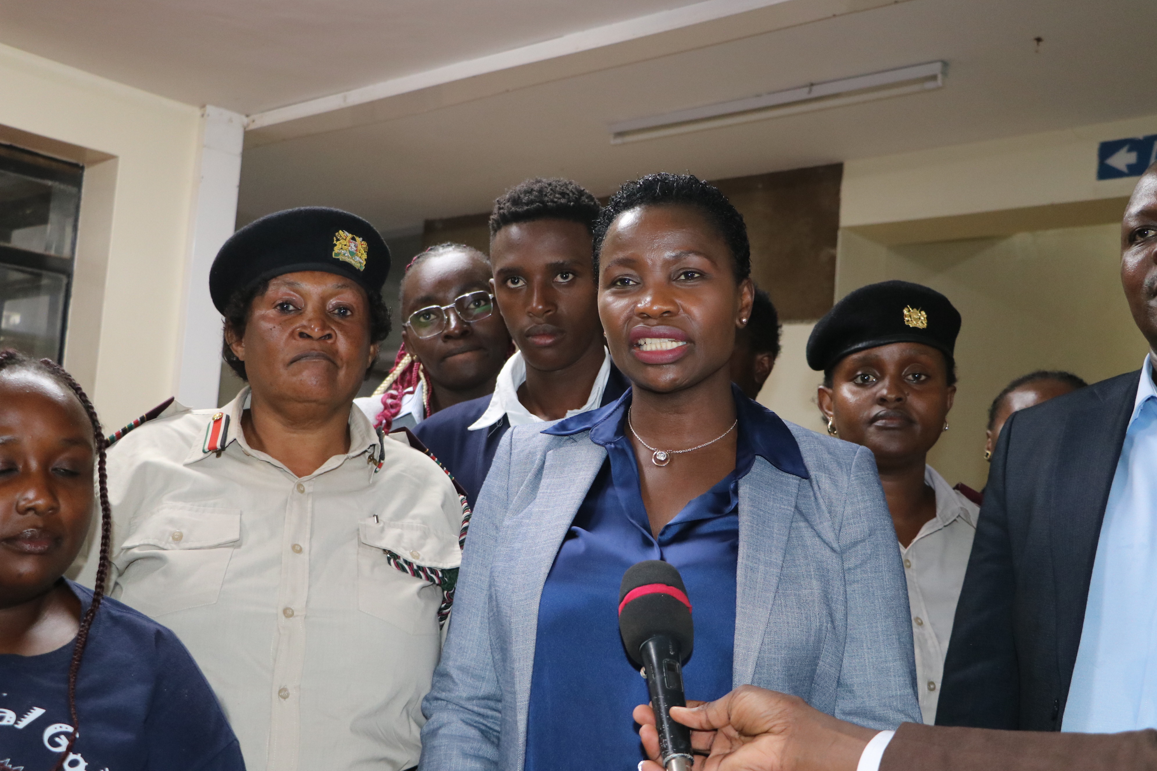 State Department of Micro, Small, and Medium Enterprises (MSMEs) Development PS Susan Mang’eni  addresses media after a NYOTA beneficiaries mentorship session
