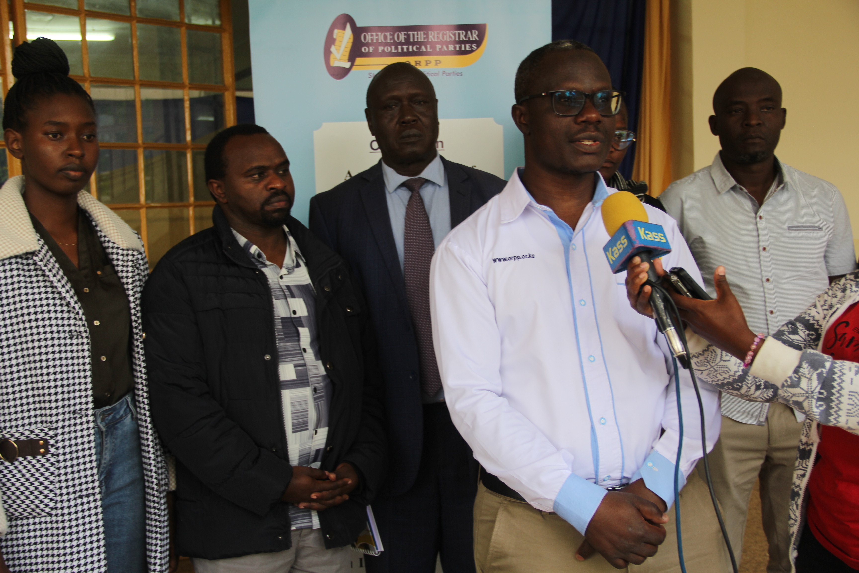 ORPP Regional Coordinator Northrift, Hassan Maloba, speaking during an interview at the Electoral Preparedness Training for CSOs and FBOs at RVTTI, Eldoret, Uasin Gishu County.