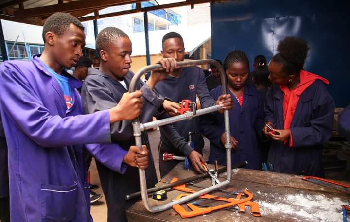 Trainees during a session at the Michuki national polytechnic. Photo/Florence Kinyua