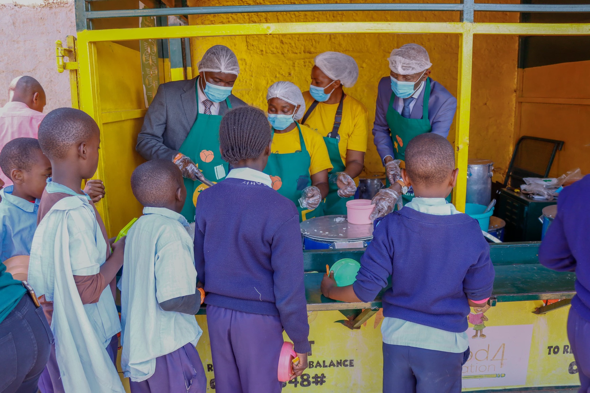 Benard Kitur, Member of Parliament for Nandi Hills with his host Limuru MP John Kiragu during his visit to Kamandura Comprehensive School