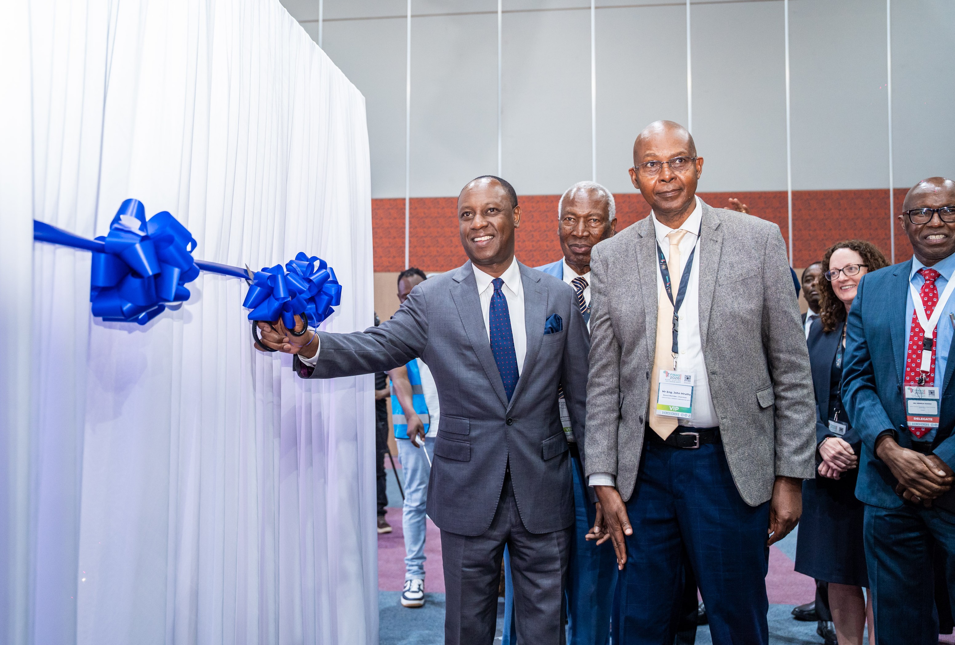 Livestock Principal Secretary Jonathan Mueke officially launches the National Agri-food Systems Investment Plan (NASIP) 2026–2030. On his left is the Chairman of Agricultural Finance Corporation (AFC) Eng. John M. Mruttu.