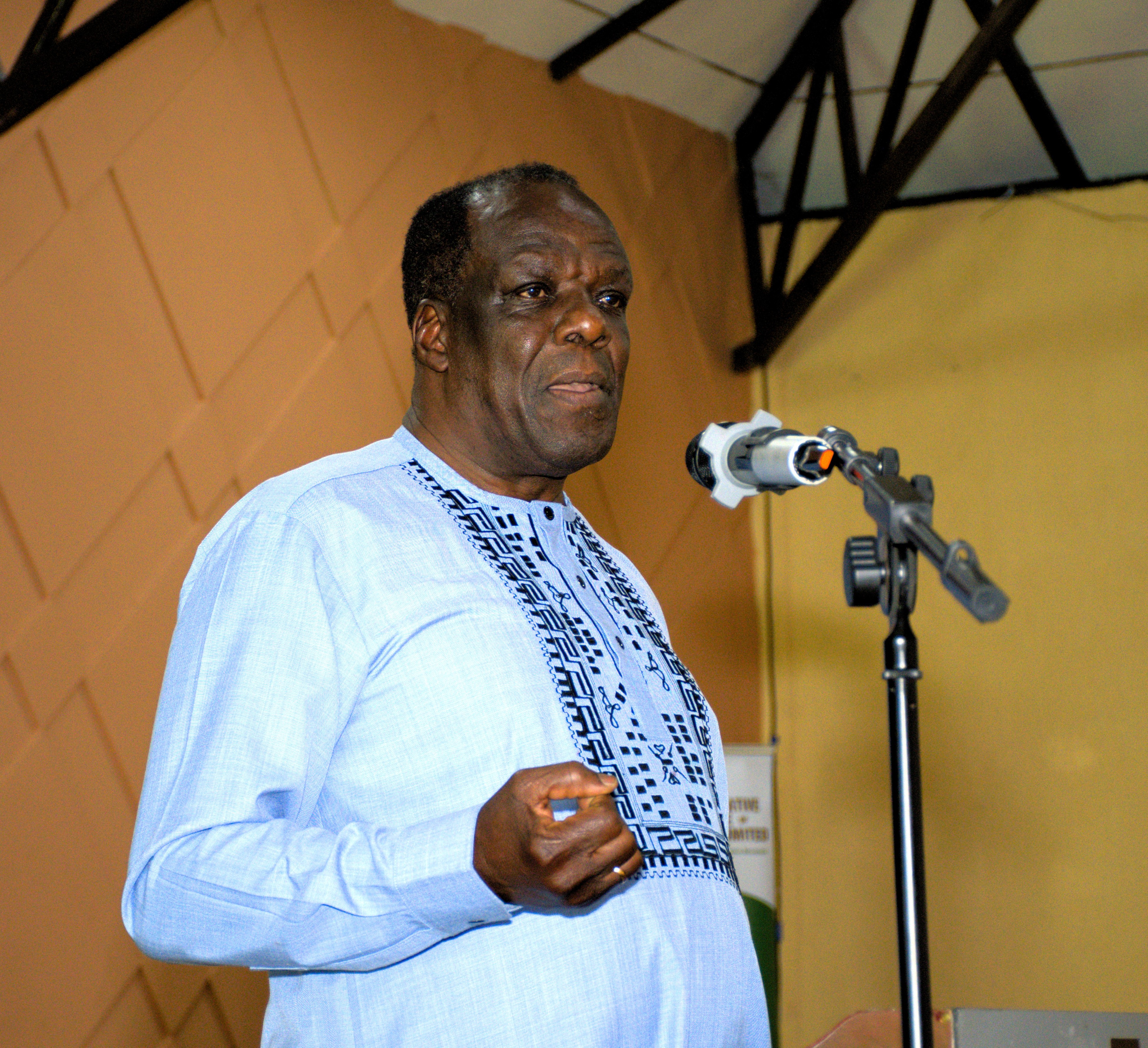  Cabinet Secretary for the Ministry of Co-operatives and Micro, Small and Medium Enterprises (MSME) Development, Wycliffe Oparanya speaking during a 3-day meeting for cooperative leaders on leadership, ethics, and strategic governance