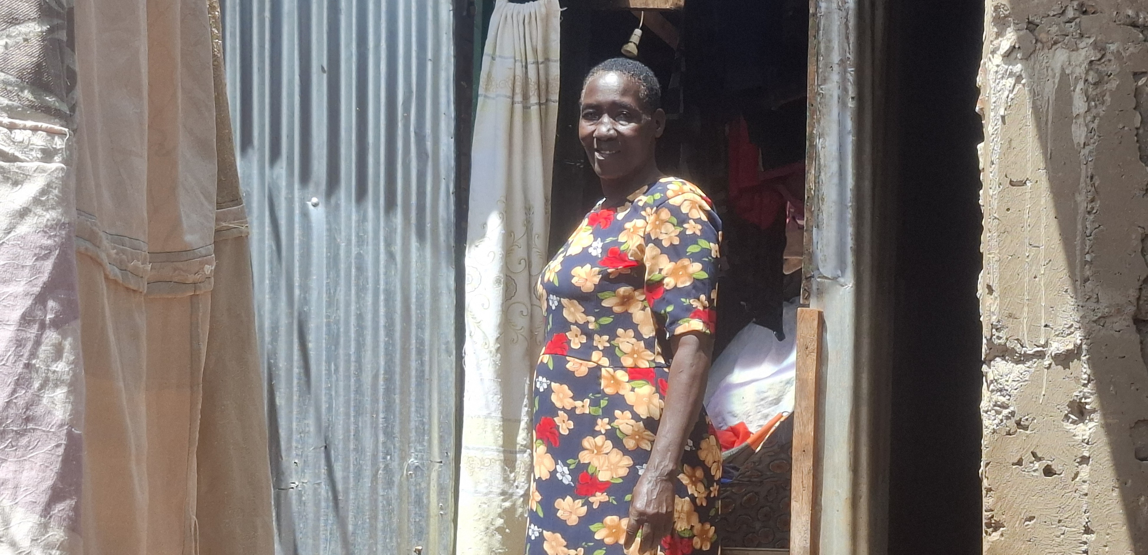  Veronica Njue from the Majimbo informal sector in Manyatta, Embu. She is hopeful that the government support through the informal settlement upgrading program will be a breakthrough for her family.