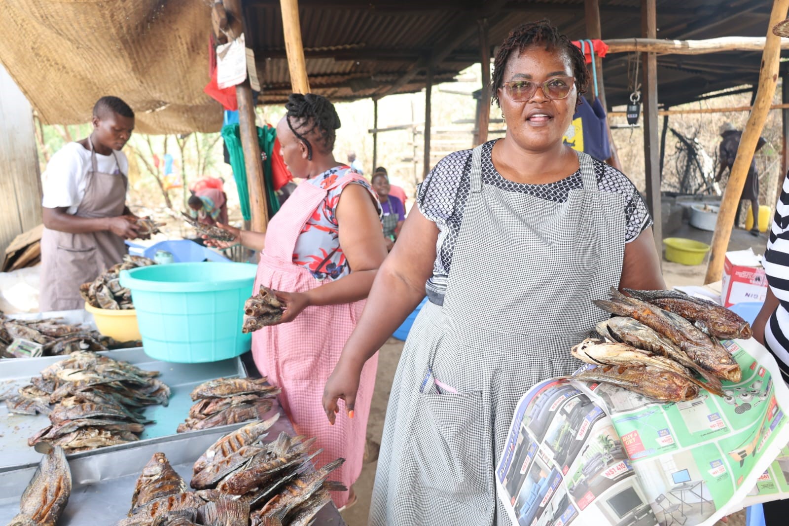 . Ann Musembi, Chairlady of the Lodwar Fish Mongers Group