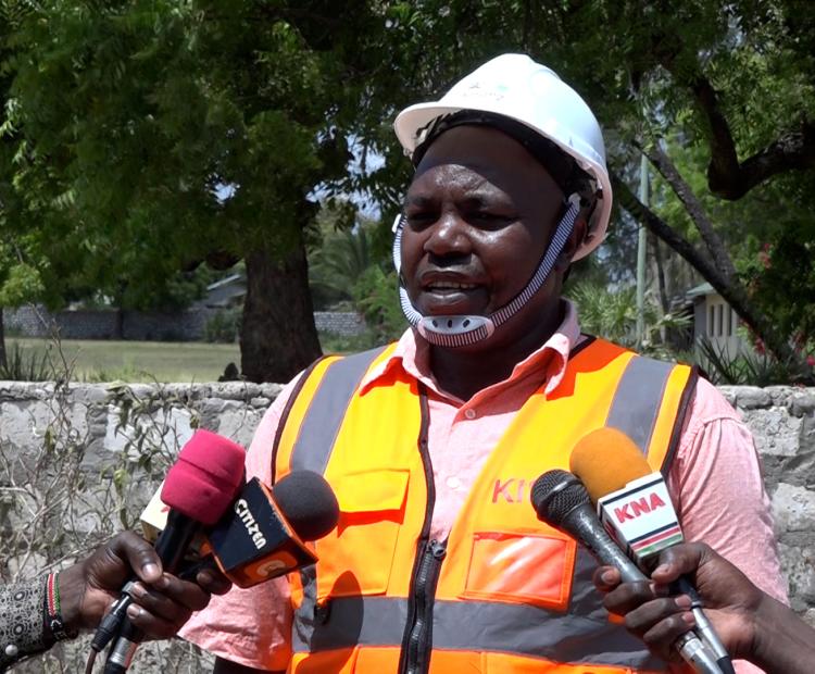  Engineer Julius Kiplimo, the KISIP 2 Project Manager for Kilifi County. He says the infrastructure projects are at about 50 percent complete and are expected to be ready by February 2025. Photo/Emmanuel Masha