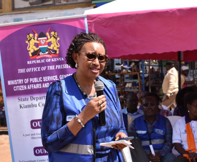  Kiambu SGBV procession that began at Kirigiti area to Kiambu bus park.
