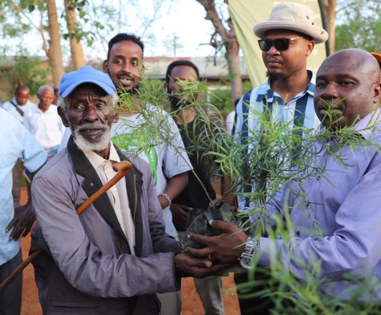 Labour and Skills Principal Secretary, Shadrack Mwadime with Taita Taveta residents.