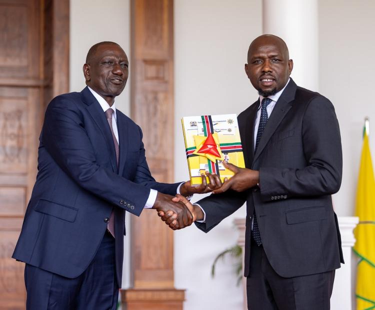 President William Ruto and Internal Security CS Kipchumba Murkomen.