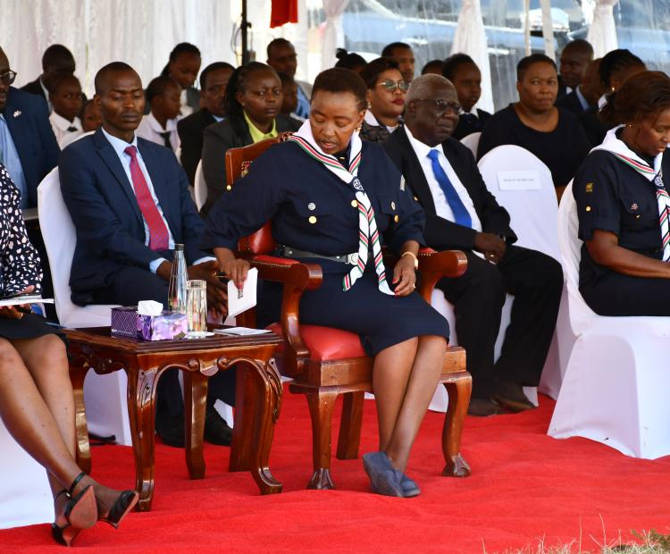  The First Lady Rachel Ruto, while addressing the  World Thinking Day fete.